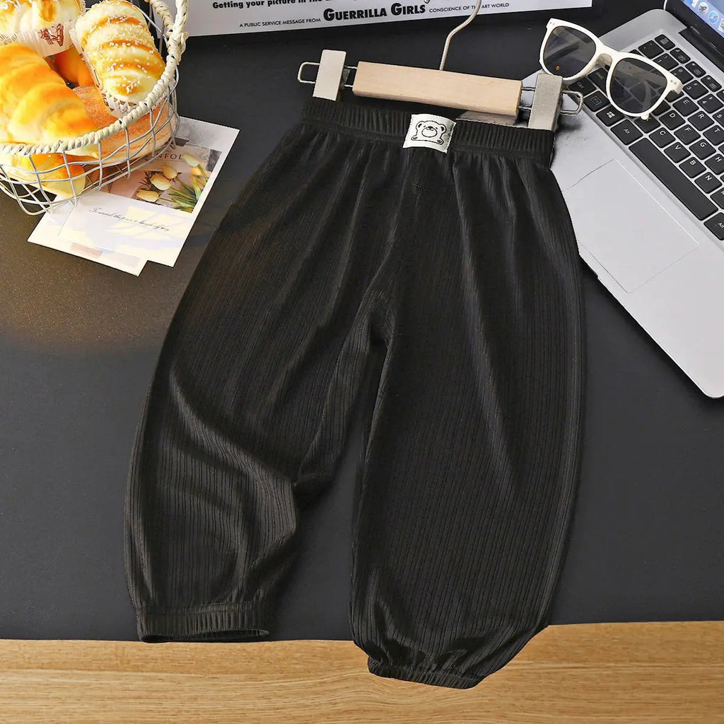Summer New Kids Pants Anti-Mosquito Thin Breathable Trousers for Boys & Girls Korean Style Casual Beam Foot Child Pants