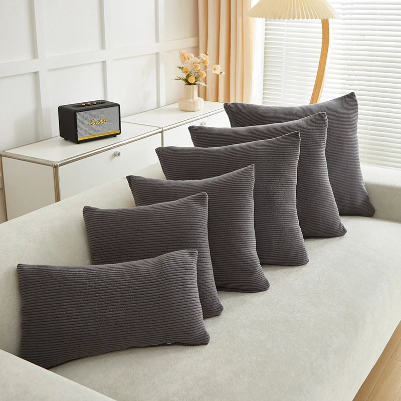 Soft Stripted Jacquard Throw Pillow |Home Decor