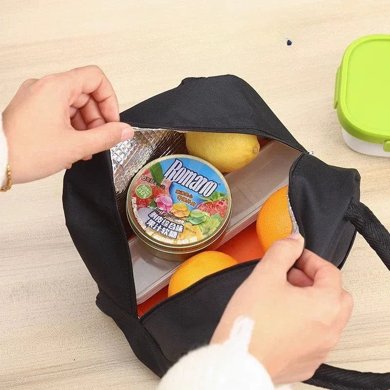 Bolsa de almuerzo de pana con aislamiento térmico, lonchera, bolso de mano, multifuncional, para niños, escuela, enfriador, bolsa de picnic, bolsa de comida