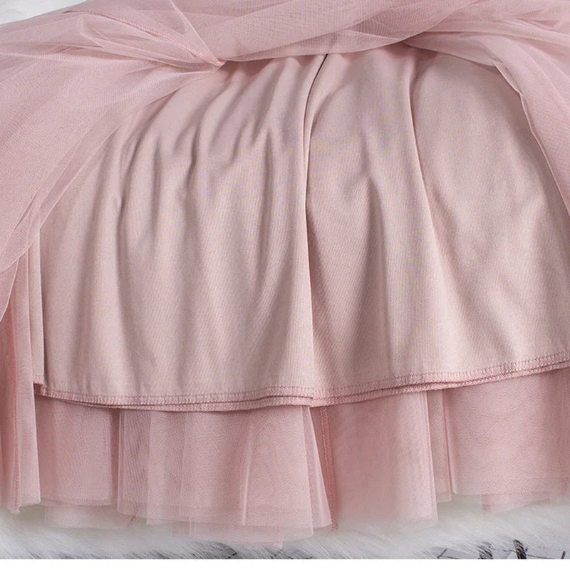 New large hem chiffon long skirt for women's Korean casual simple solid color three-layer A-line high waisted long skirt