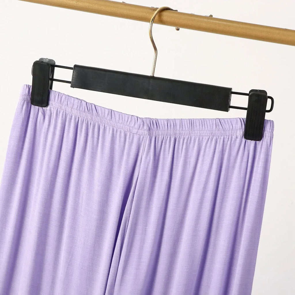 Women's Plus Size Modal Sleepwear Pants - Casual Loose Fit Trousers