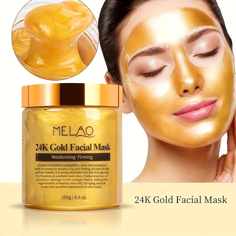 MELAO 24K Gold Collagen Facial Mask - Moisturizing Mud Mask 250g