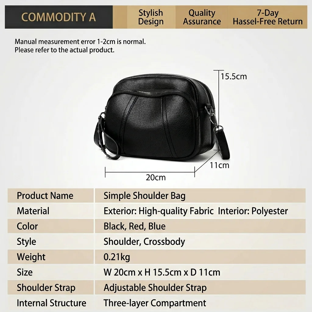 Mini Crossbody Bag Waterproof Adjustable Strap Bag Women'S Shoulder Bag Soft For Casual Outfits Outdoor Activities Commuting