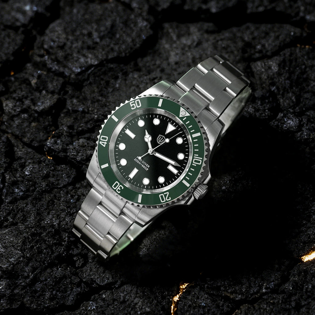 Watchdives WD1680Q V2 Men Watch VH31 Sweep Second Quartz Movement AR Sapphire Luminous BGW9 20Bar Waterproof Steel Wristwatches
