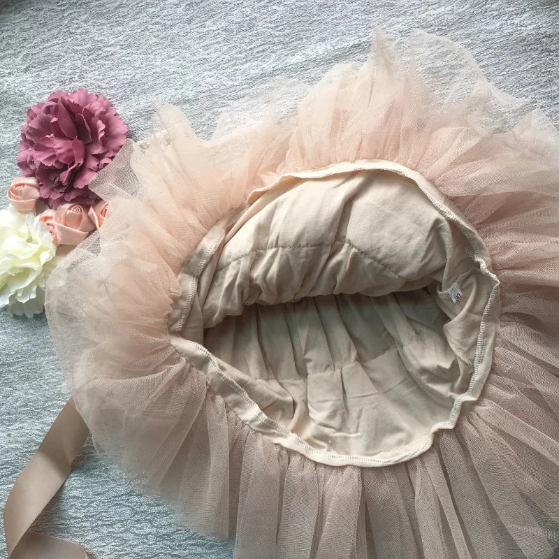 Flower Girl Lace Tulle Dress Elegant Princess Weddings Birthday Party Costumes for 3m To 7y Girls Baptism Festival Ball Gown