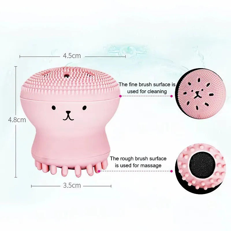 New Silicone Face Scrubber Skin Care Pore Cleaner Brush Face Massage Brush Deep Cleaning Exfoliator Tool XLS02