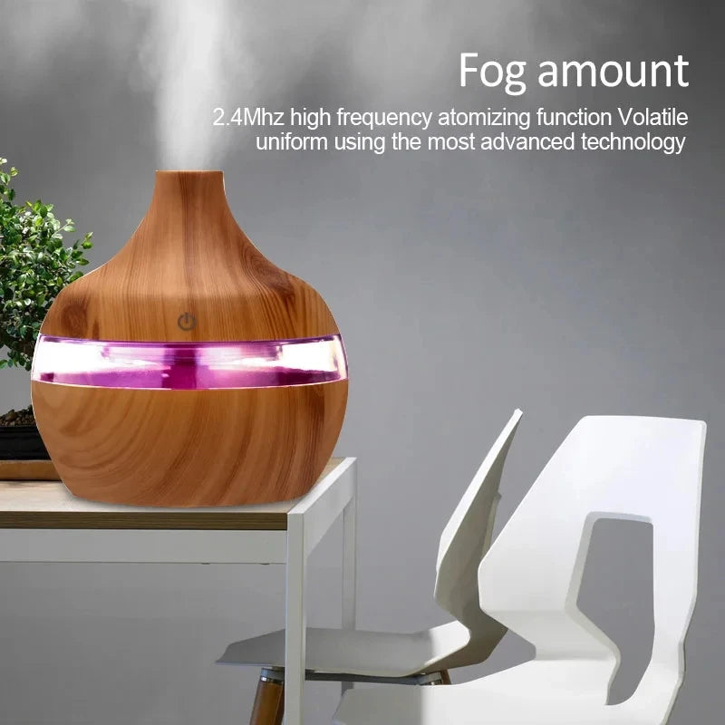 Suncolourful Ultrasonic Aroma Diffuser and Humidifier - 300ml Wood