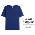 6.7Oz 190Gsm Combed Cotton Tees Tshirts Mens Solid Tops Woman Male Custom Team Uniform Class Clothes Summer Brand Customization