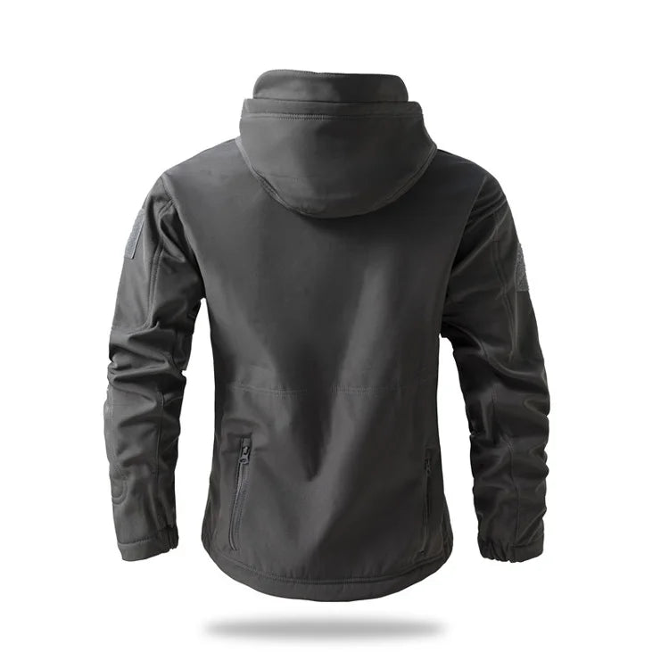 Lurker Shark Skin Soft Shell Tactical Jacket Men Waterproof Fleece Hooded Coat Hunt Clothes Autumn New Outdoor Camouflage Jacket