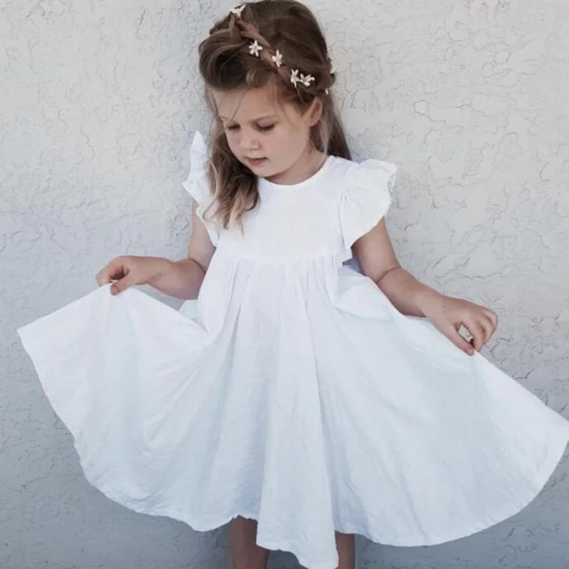 Girls Ruffle Princess Sundress  | Cotton  Party Dress
