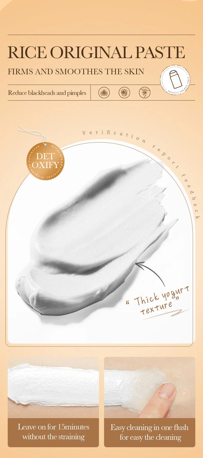 BIOAQUA White Rice Face Mask Moisturizing Stick Mud Blackhead Removal Firming Clay Anti Wrinkle Facial Masks Skin Care Products