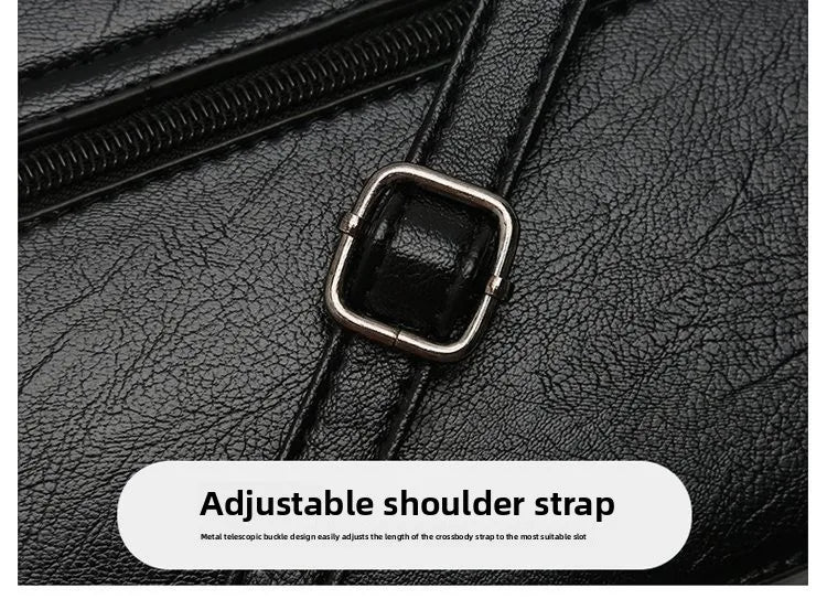 Retro Small Square Crossbody Purse Soft PU Leather Adjustable Strap Daily Work Travel Flip Cover Handbag Shoulder Bag for Women