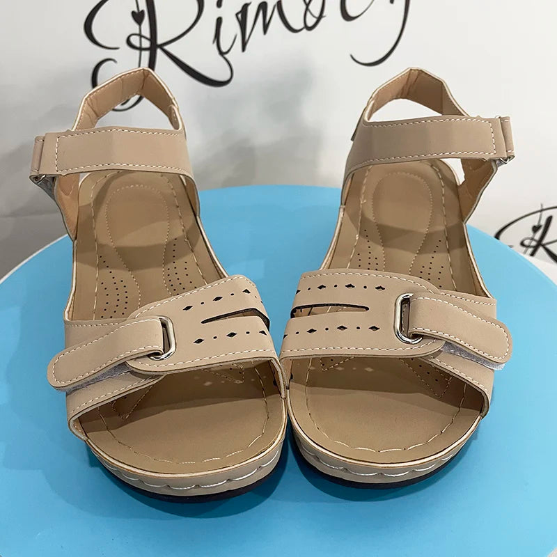 Women's Wedge Platform Sandals - Open Toe Casual Beach Shoes