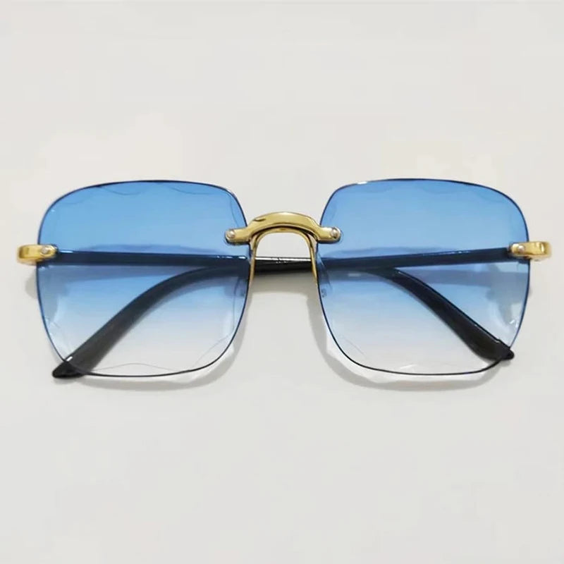 ANLUAN Women's Rimless Square Sunglasses - Gradient UV400