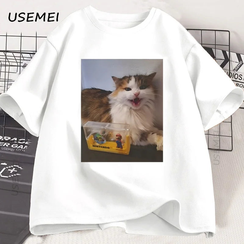 Forsaken Skin 007N7 Love Cat T Shirt Men Women'S Game Cosplay Tshirt Funny Graphic Tees Cotton Short Sleeve Round Neck T-Shirt