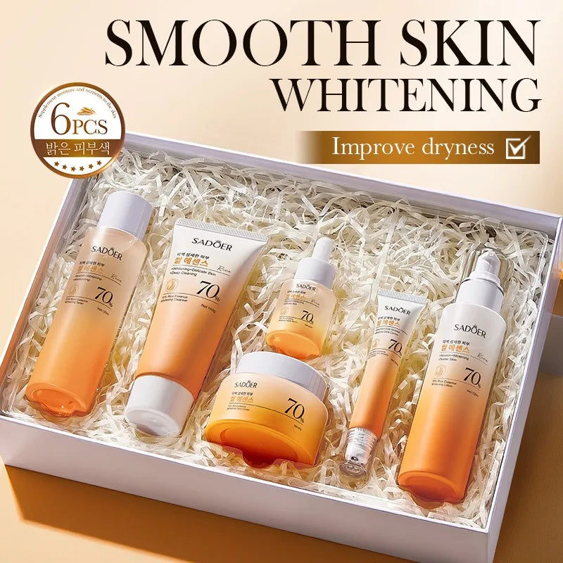70% Rice Moisturizing Anti-Wrinkle Skincare 6pcs/Set - Firming, Lifting Hydrating Face Kit for All Skin Types Skin care Product