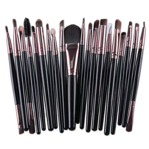 Juego de 20 brochas de maquillaje de ojos profesional completo para principiantes con brocha delineadora versátil