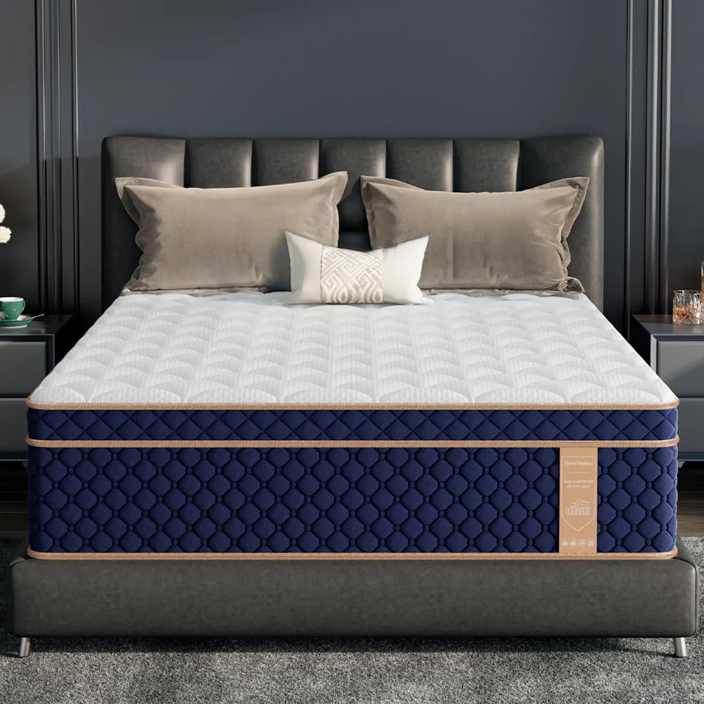 12"14"16" Full Queen King Size Hybrid Mattress in a Box with Gel Memory Foam Mattresses Medium Firm Motion Isolation