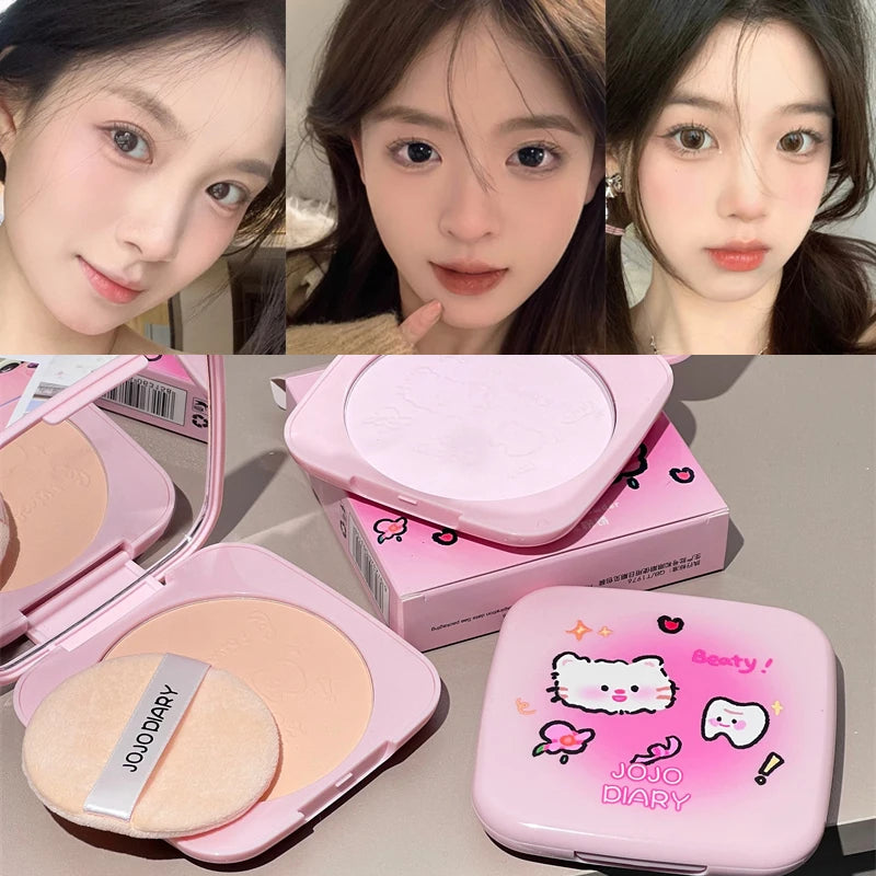 Large Capacity Matte Makeup Pressed Powder Waterproof Oil Control Concealer Full Coverage Brighten Skin Tone Setting Powder 20g