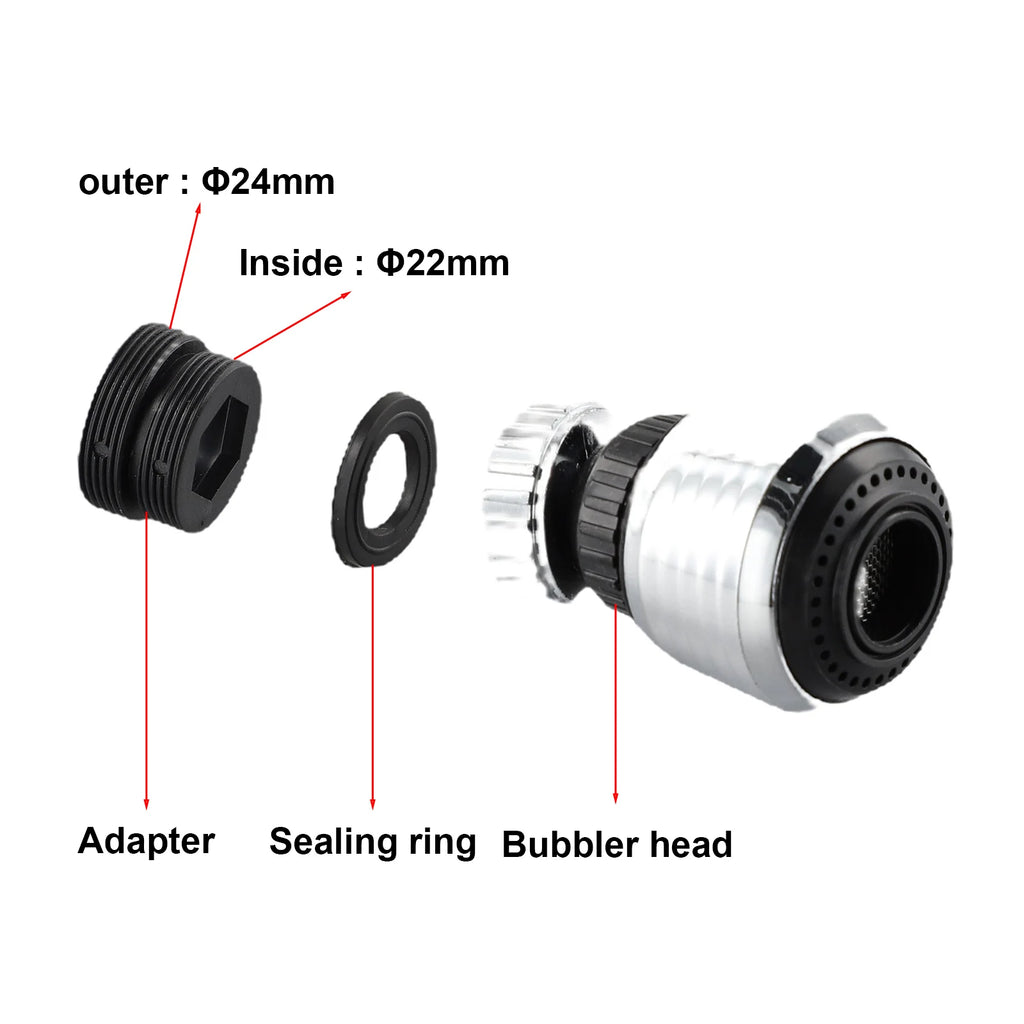 1pcs Faucet Nozzle 360 Degree Rotation Filter Extension Tube Shower Water Saving Tap Head Nozzle Universal Kitchen Accessories