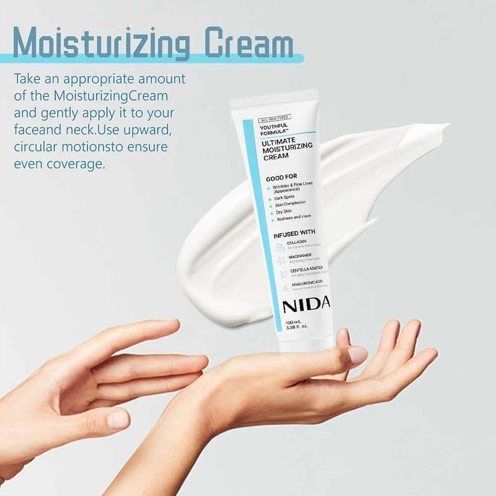 Korea Nida Moisturizing Ultimate Cream Daily Facial Skin Care Tighten Shrink Pores Improve Fine Lines Rejuvenating Facial Skin