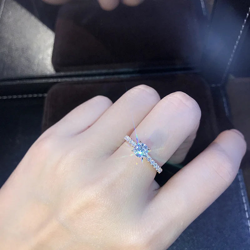 Trendy Claws Design Crystal Zircon Engagement Rings For Women Female Wedding Jewelry Accessories Gift Fashion Women Rings