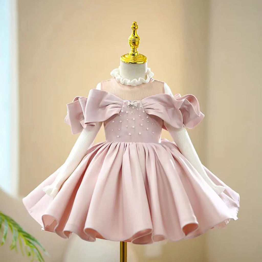 Dreamy Vow J765 Adorable Pink Baby Girl Dress for Kids 1st Wedding Birthday Celebration Party Summer Knee Length Ball Gown
