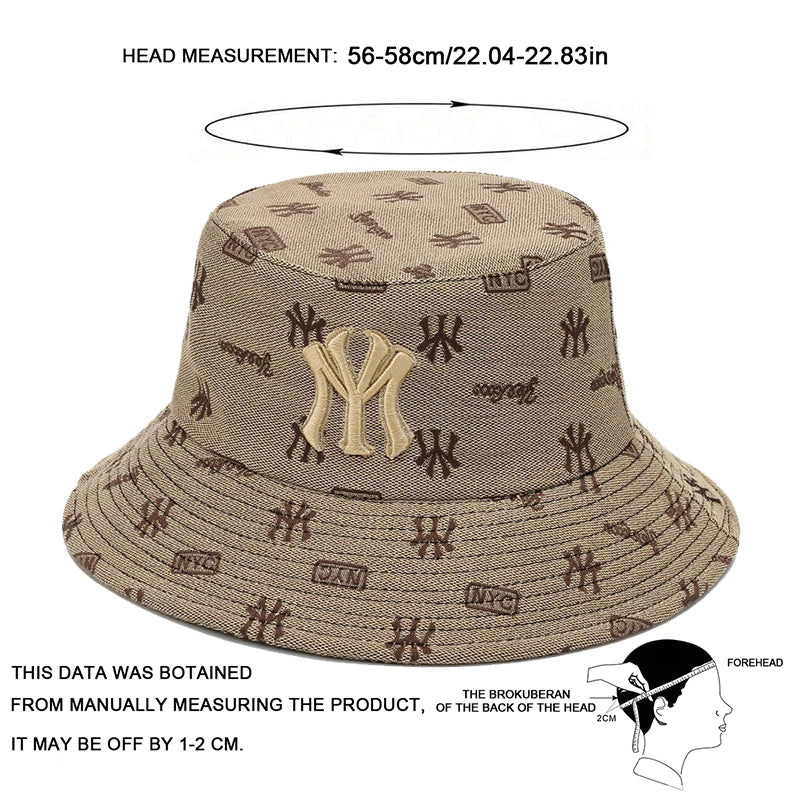 Unisex Letter Embroidery Fisherman Hat Women'S Summer Versatile Sunscreen Hats Sun Hat Men Trend Bucket Hats