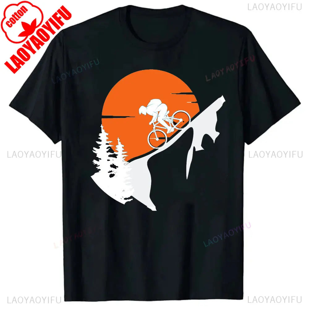 Men Clothing Mountain Bike Cycle Male Tshirts Vintage Downhill Mount Mtb Hombre Tops For Men Fashion Print Tee Roupas Masculinas