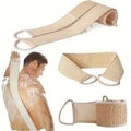 Exfoliating Body Scrubber - Soft Washcloth For Dead Skin Removal & Dry Brushing | Long Bath Sponge With Strap For Shower & Spa