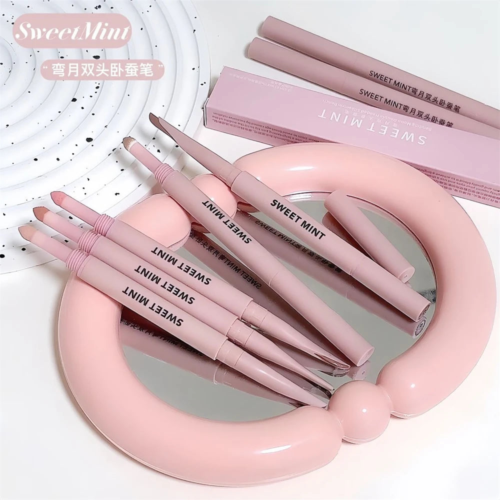 Double-end Lying Silkworm Eyeliner Pencil Diamond Glitter Matte Aegyosal Pen Brightening Cream Shadow Highligher Eye Makeup