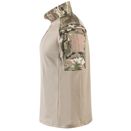 Camo Tactical Shirt Quick Dry Short Sleeve For Men Outdoor Hunting Hiking Durable Military Tee
