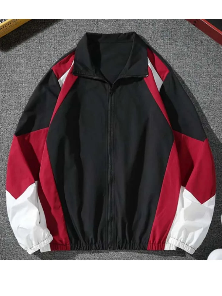 Men'S Color-Blocked Jacket, Lightweight, Casual, Travel, Windproof And Wear-Resistant, High-Quality Fabric, Boyfriend