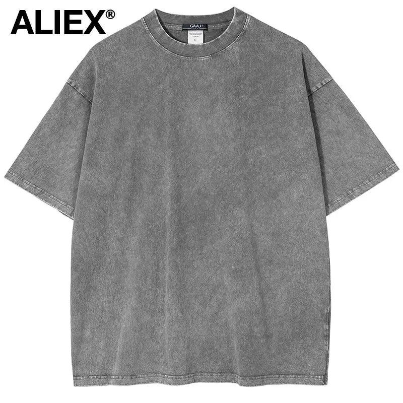 Women's 100% Cotton Oversized T-Shirt - Distressed Casual Tee