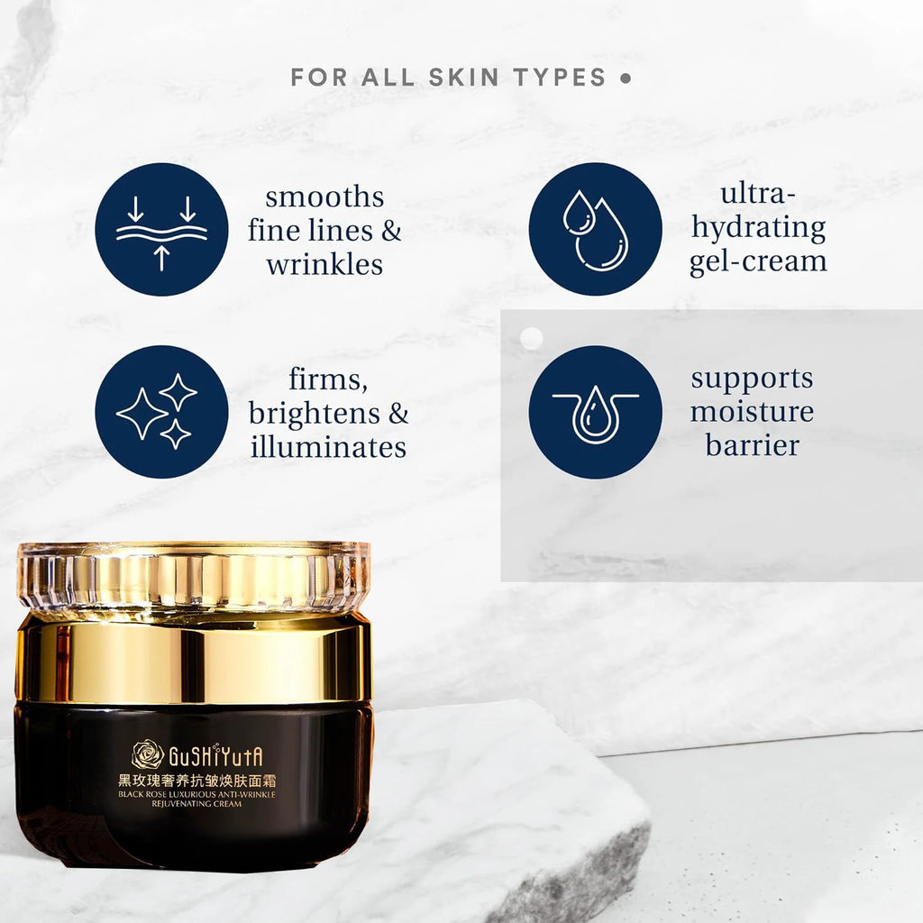 Black Rose Instant Face Lift & Firm Skin Cream Sustainable Face Lifting Reduces Fine Lines Gentle Moisturizing Care Cream