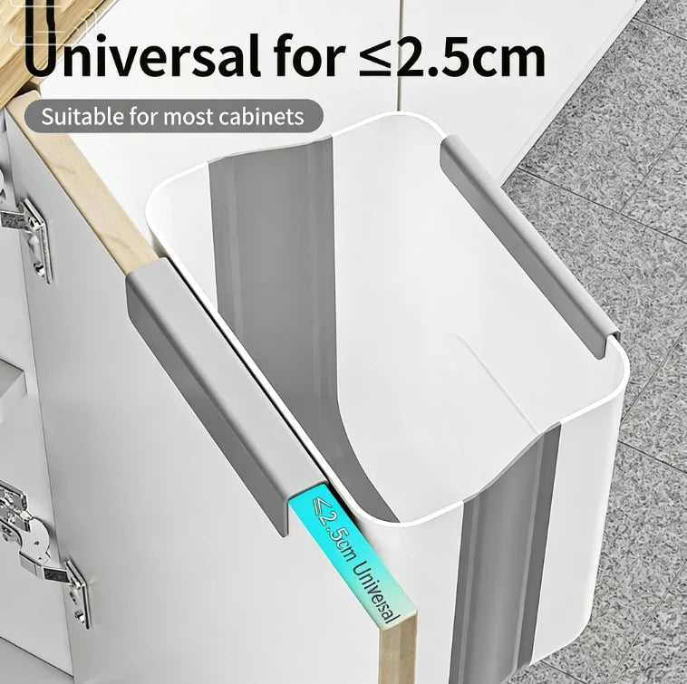 Cubo de basura plegable montado en la pared de la cocina, cubo de basura colgante para armario del hogar, cubo de basura colgante clasificado, accesorios de cocina