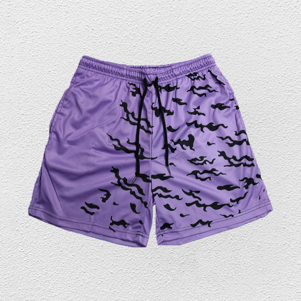 Anime Running Shorts for Men Quick Dry Performance Gym Wear Breathable Jogging Shorts