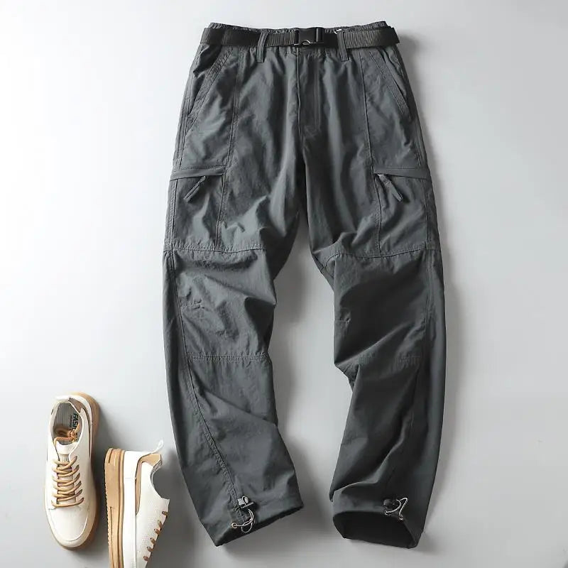 Outdoor Workwear Pants Men'S Loose Fleece Lined Thick Soft Hiking Mountain Climbing Windproof Waterproof Jacket Pants
