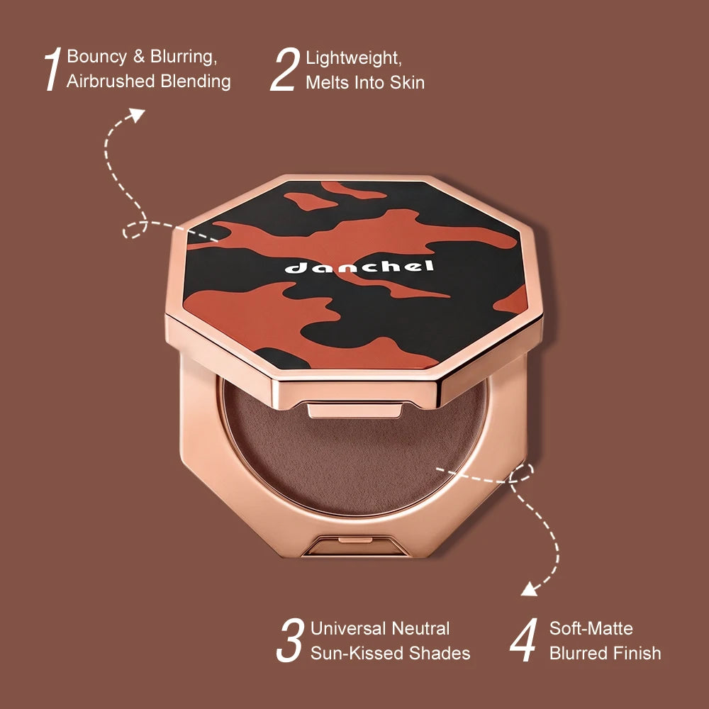 Mousse Bronzer Contour Cream Natural Soft Focus Skin Smoothing 3D Contour Waterproof Sweat-proof Resists Transfer Contour Cream