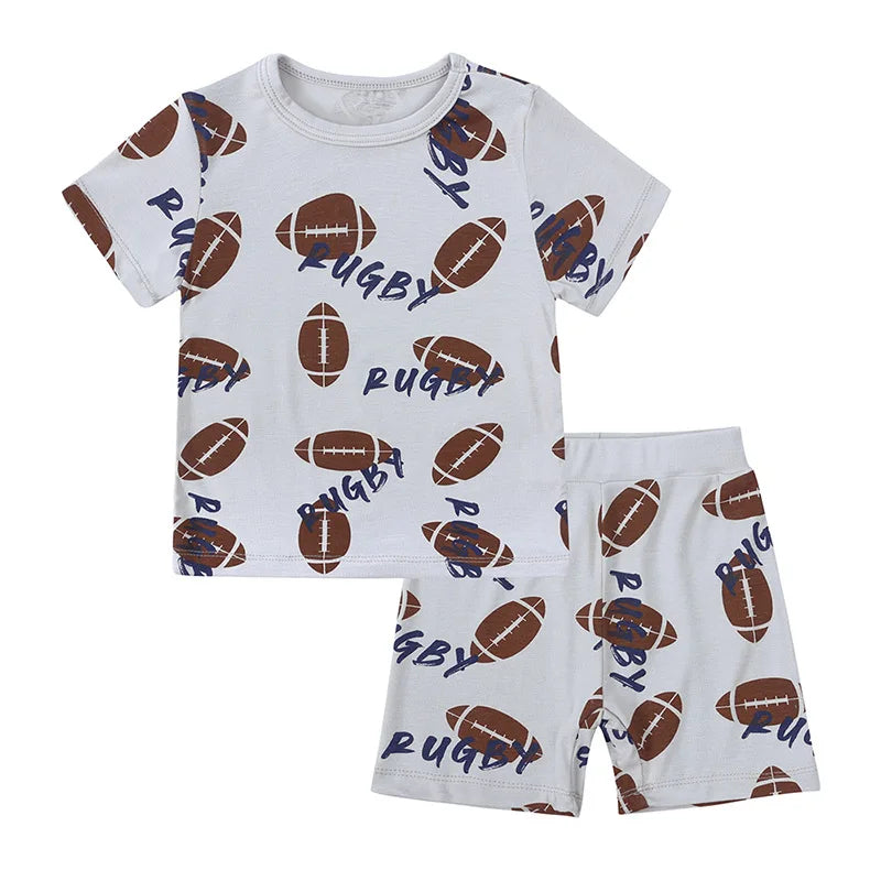 Toddler Boys Sporty 2-Piece Cotton Blend T-Shirt and Shorts Set