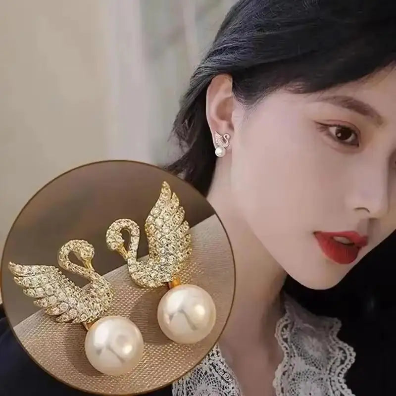 Korean Fashion Zircon Drop Earrings For Women'S Jewelry 2026 Trending New Luxury Women'S'S Geometric Hoop Earrings Pendientes Gifts