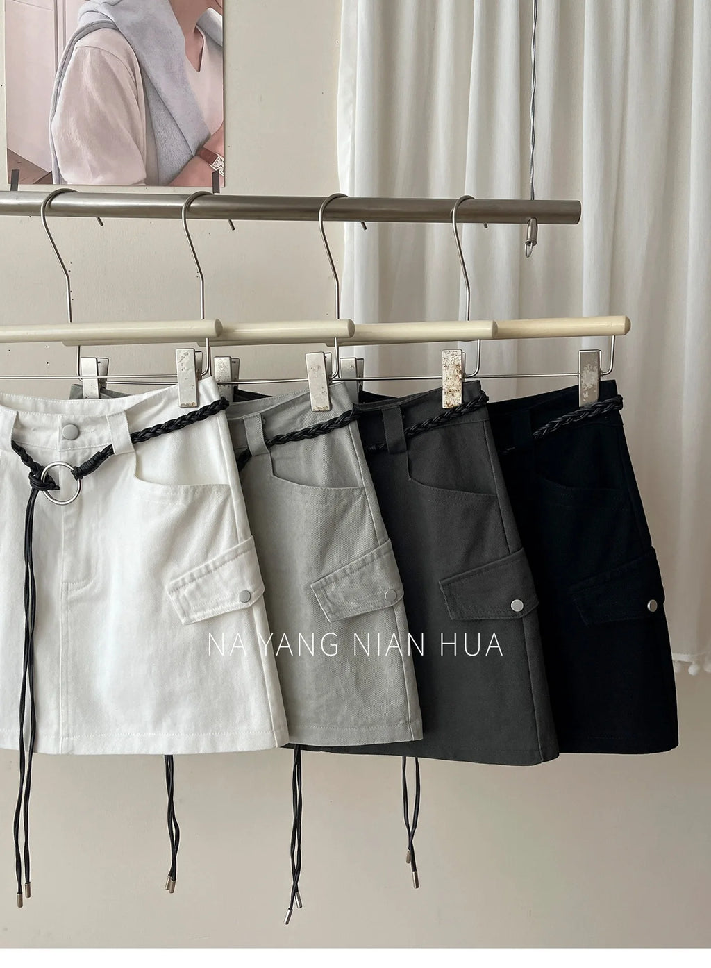 American Retro Versatile Denim Washed Cotton Workwear Mini Skirt Women Summer Korean Chic Bodycon Sexy A-Line Half-length Skirt