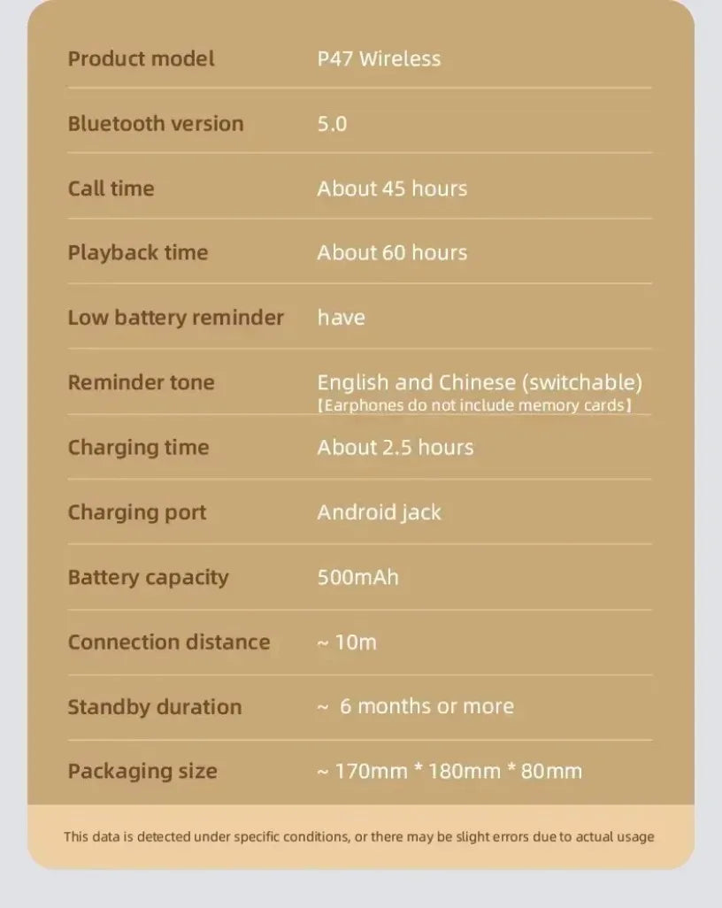 VIKEFON Wireless Bluetooth 5.0 Foldable Over-Ear Headset