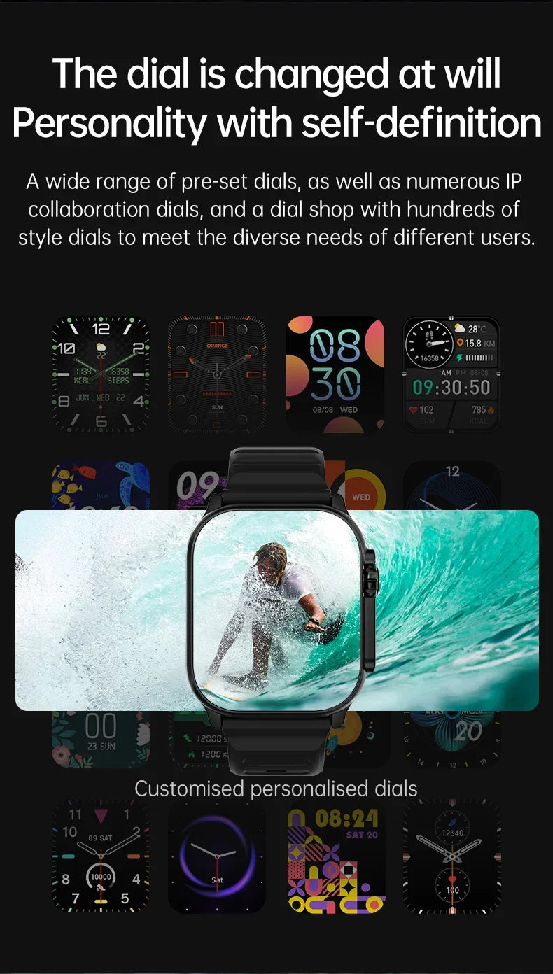 Original T900 Ultra 2 Smart Watch 49mm Men Women Bluetooth Call BT Music Game Wireless Charging NFC Smartwatch For Android IOS