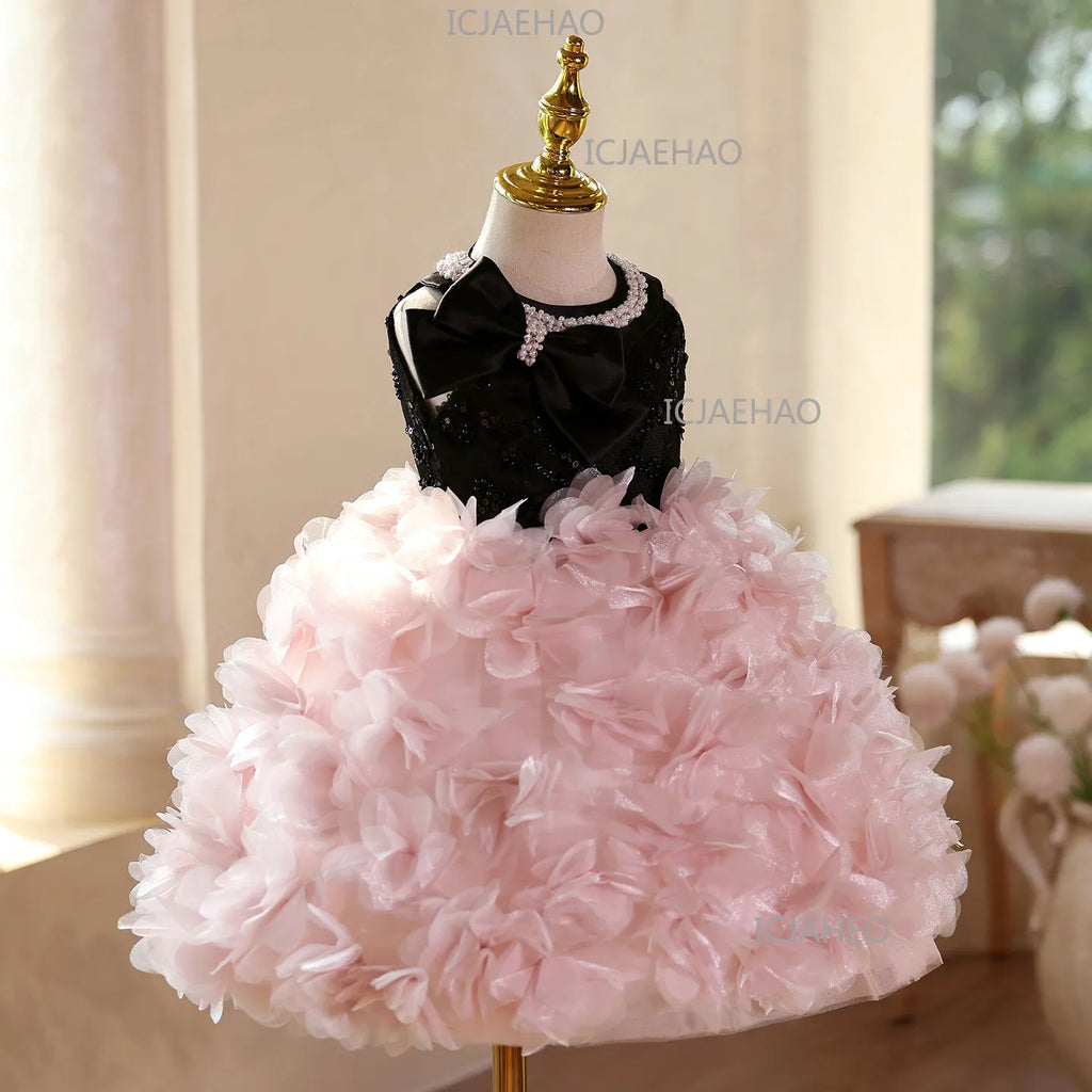 Kids Formal Dress Princess Gown Girls Birthday Party Dress Host PianoGirls Evening Dress Children Performance Costume High-end