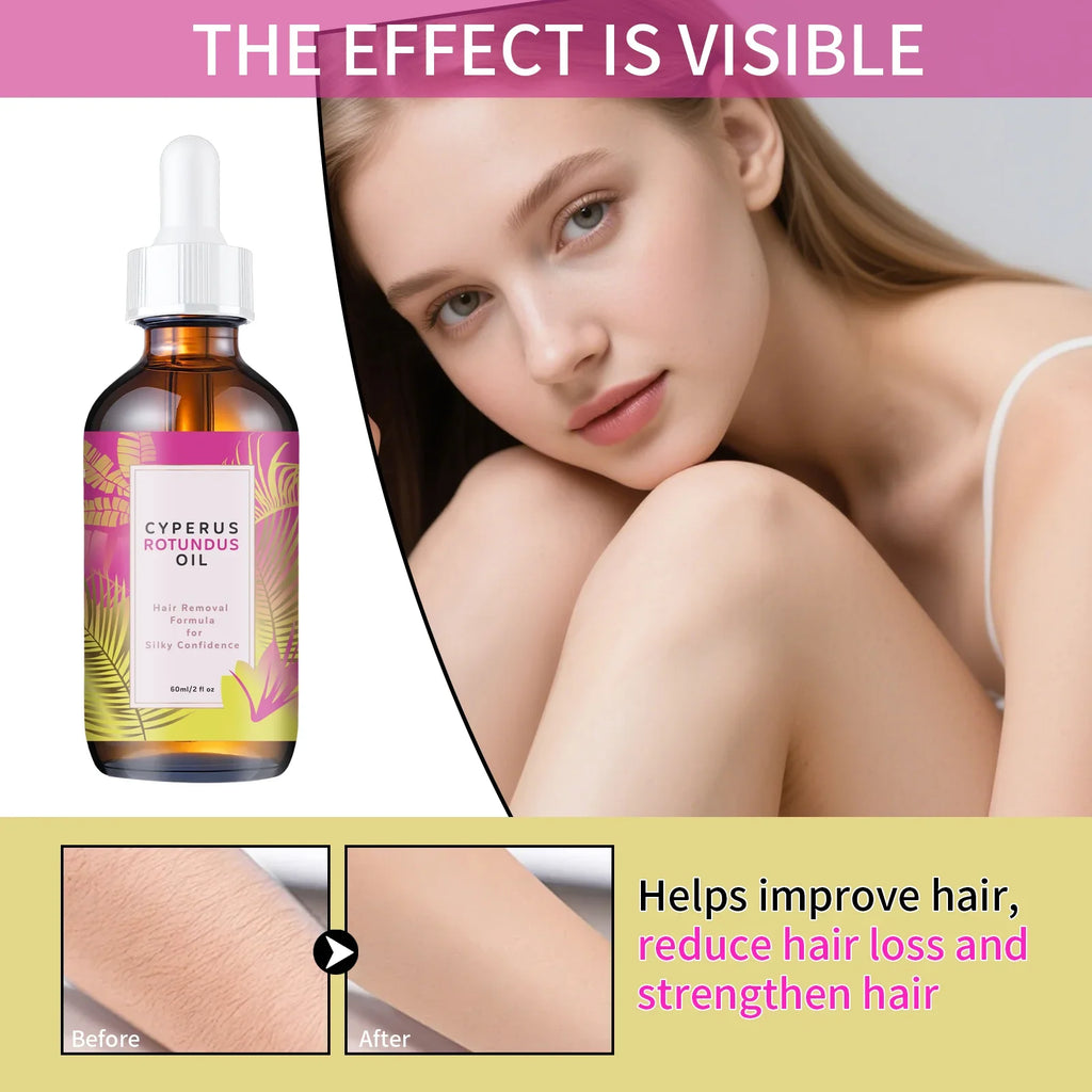 Natural Hair Reduction Body Oil 60ml – Plant-Based Jojoba + Almond, Smooths Skin, Tames Hair & Provides All-Day Nourishment