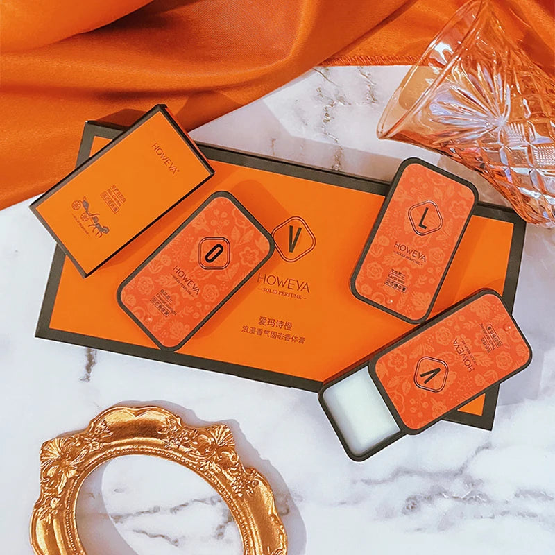 4Pcs Solid Perfume Set, Floral And Fruity Fragrance, Long-Lasting Fragrance, Light Fragrance And Portable, Idea For /Daily