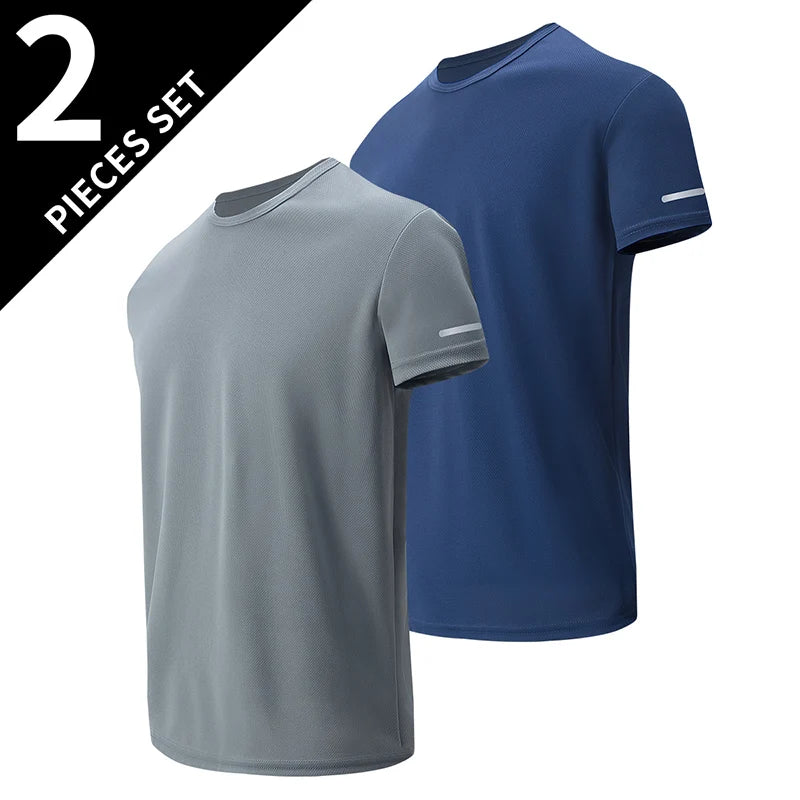 Men's Quick-Dry Sports T-Shirt - Short Sleeve Casual Fitness Tee