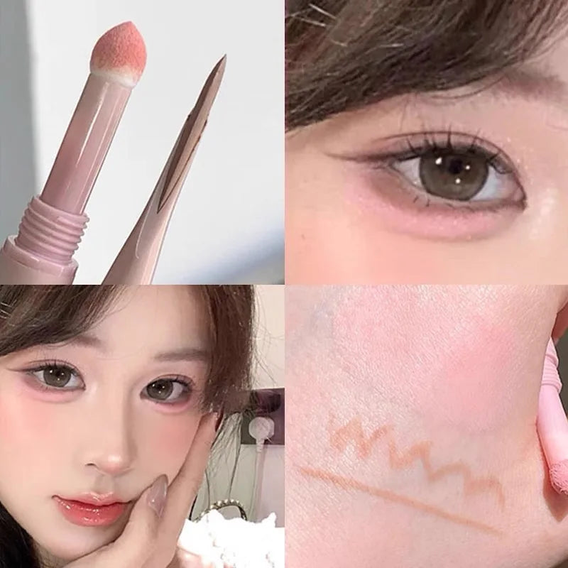 Double Headed Sickle Eyeliner Lying Silkworm Pen Waterproof Natural Glitter Eyeshadow Lying Silkworm Eyes Contour Shadow Make Up