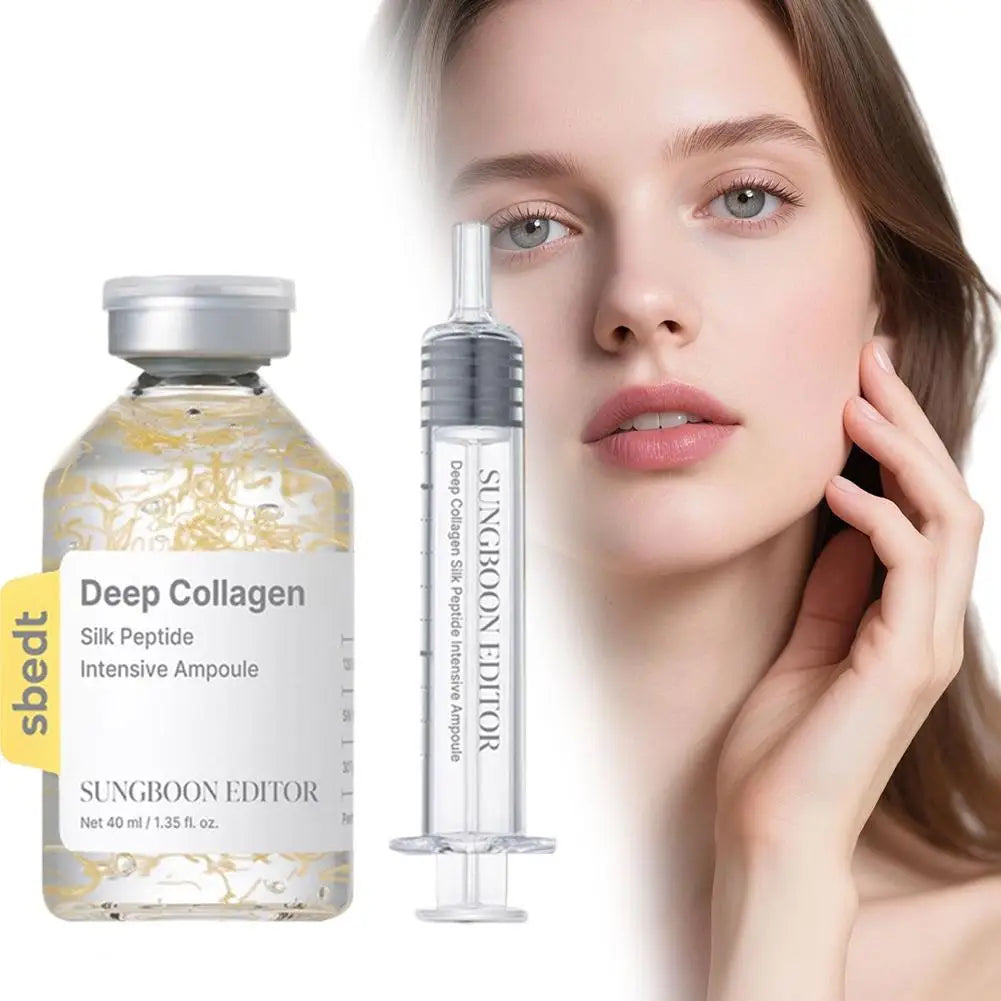 Silk Peptide Intensive Lifting Ampoule Essence Deep Collagen Repair Renewal Firming Moisturizing Glow Serum Korean Skincare